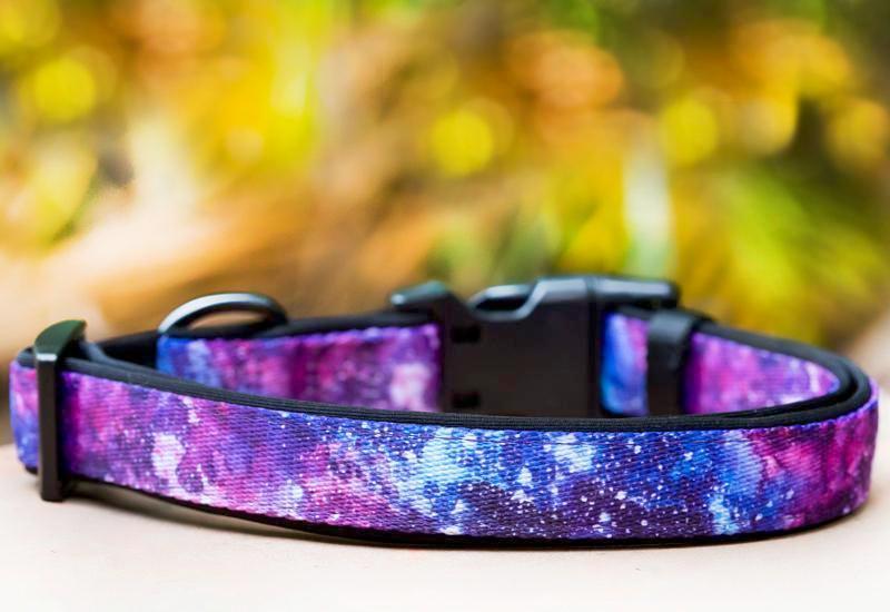 galaxy dog collar, dog collar, neoprene dog collar