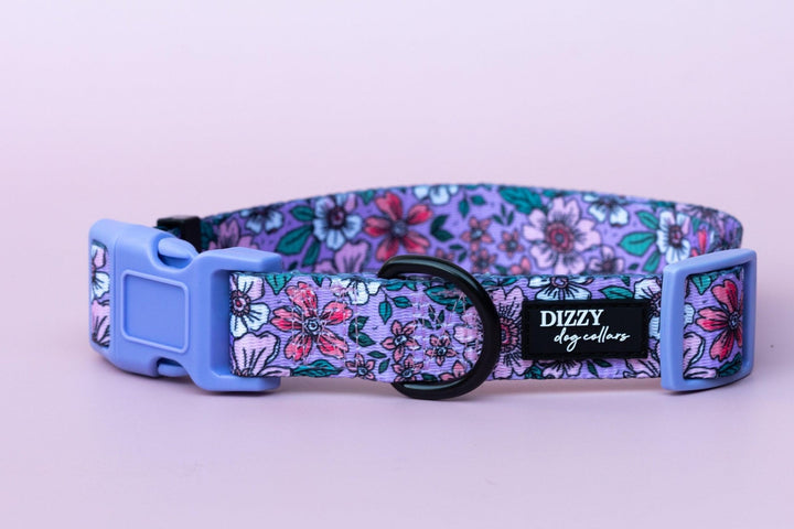 Lilac Floral Dog Collar | Value Range Dog Collar-Dog Collar-Dizzy Dog Collars