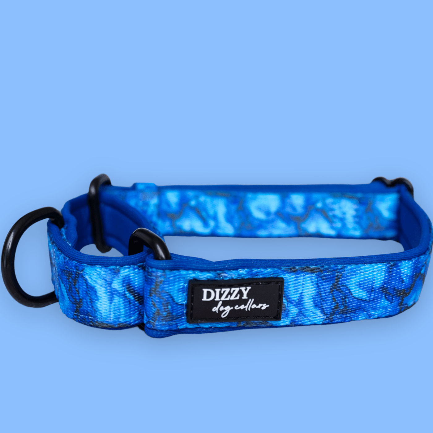 Martingale Dog Collar - Blue Marble-Dog Collar-Dizzy Dog Collars