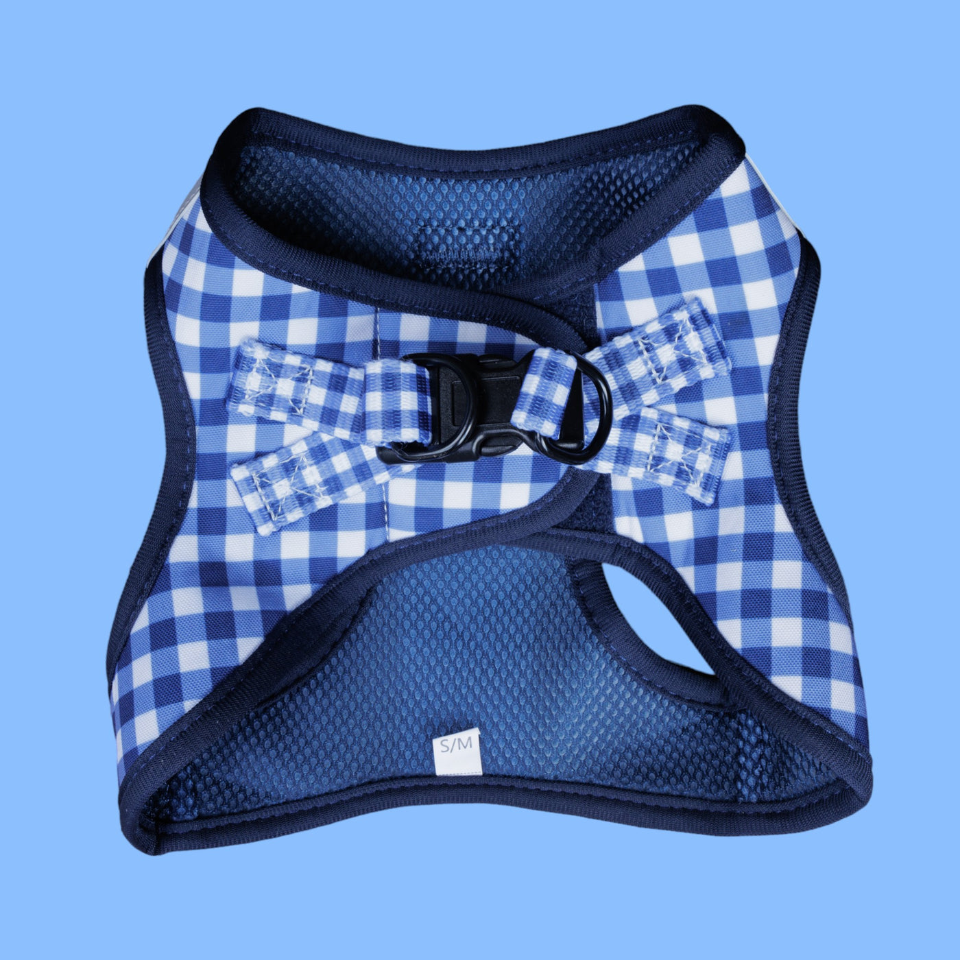 Step In Dog Harness: No Pull Harness | For XS to Medium Dogs & Cats | Navy Gingham