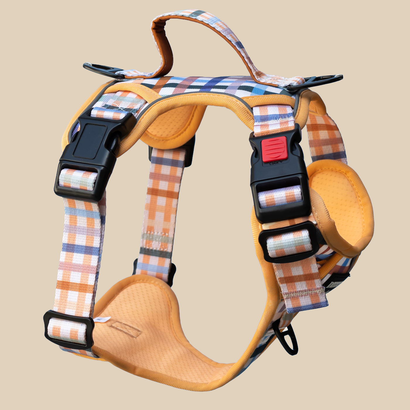 No Pull Dog Harness | Step in | Reflective | Heavy Duty | Easy Reach Handle | Vintage Gingham