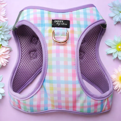 No Pull, Step In Harness | Suitable for XS to Medium Dogs and Cats | Sherbet Gingham