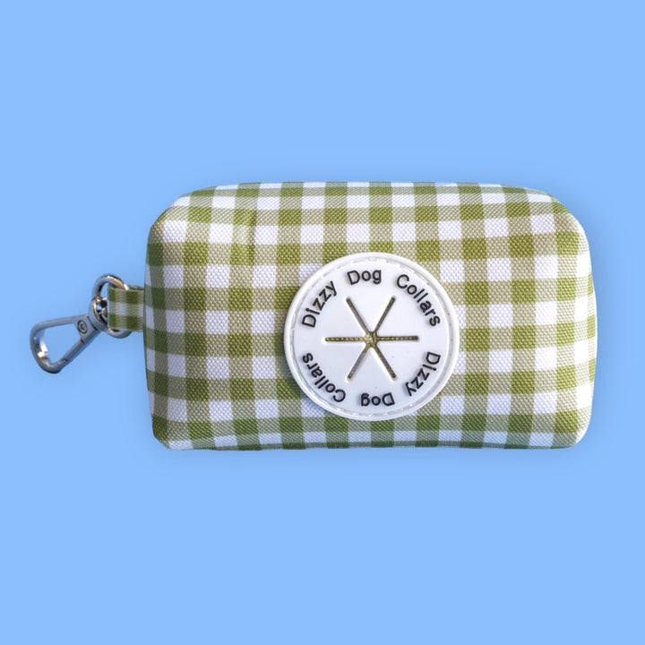 Olive Gingham | Waste Bag Holder-Waste Bag-Dizzy Dog Collars