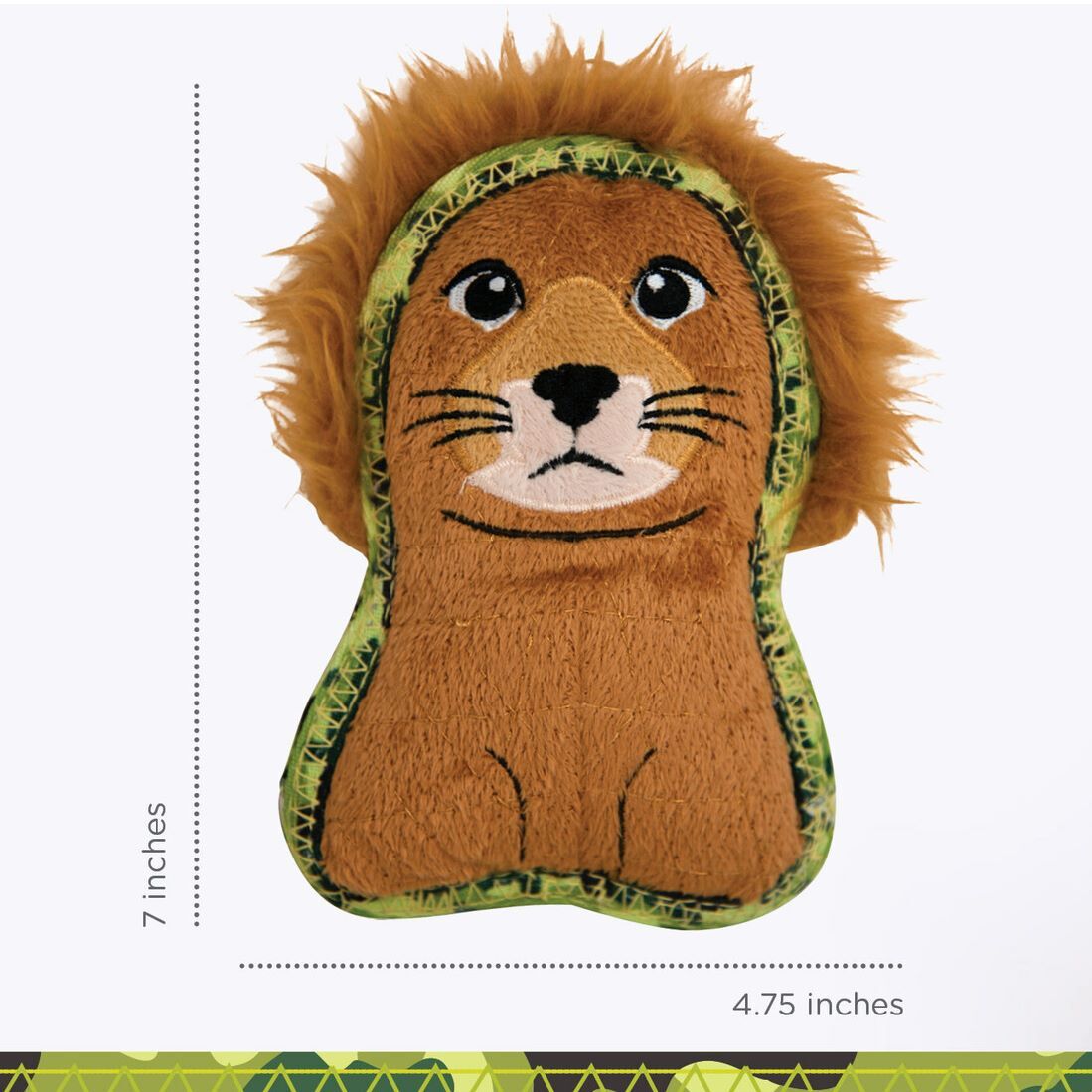 Outward Hound Xtreme Seamz Squeaker Dog Toy - Lion-Toy-Dizzy Dog Collars