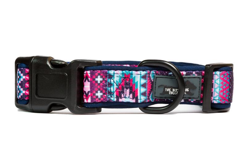 Purple Aztec Dog Collar-Dog Collar-Dizzy Dog Collars-Extra Small 1.5cm Wide-Dizzy Dog Collars