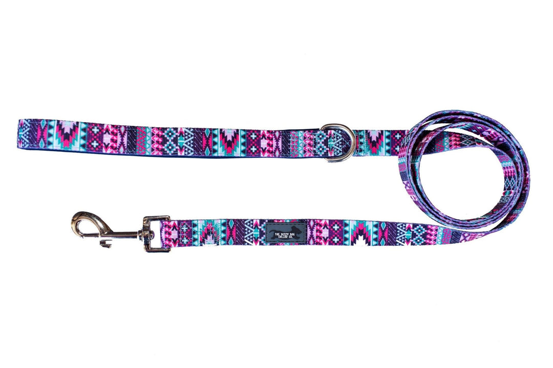 Purple Aztec Dog Leash-Dizzy Dog Collars-Dizzy Dog Collars