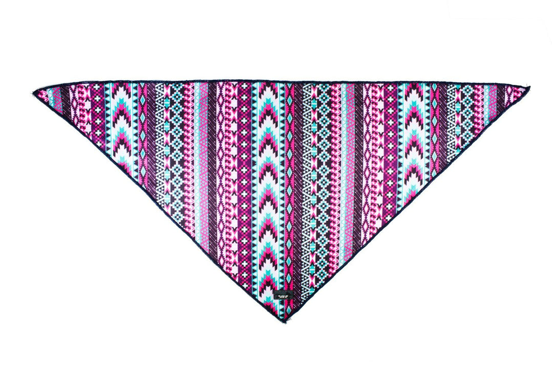 Purple Aztec - Tie Up Dog Bandana-Dizzy Dog Collars-Dizzy Dog Collars