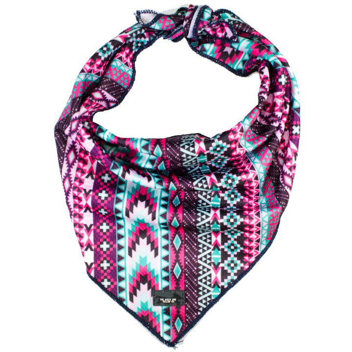 Purple Aztec - Tie Up Dog Bandana-Dizzy Dog Collars-Dizzy Dog Collars