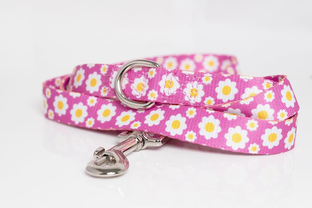 Retro Daisies Dog Leash (Neoprene)-Dizzy Dog Collars-Dizzy Dog Collars