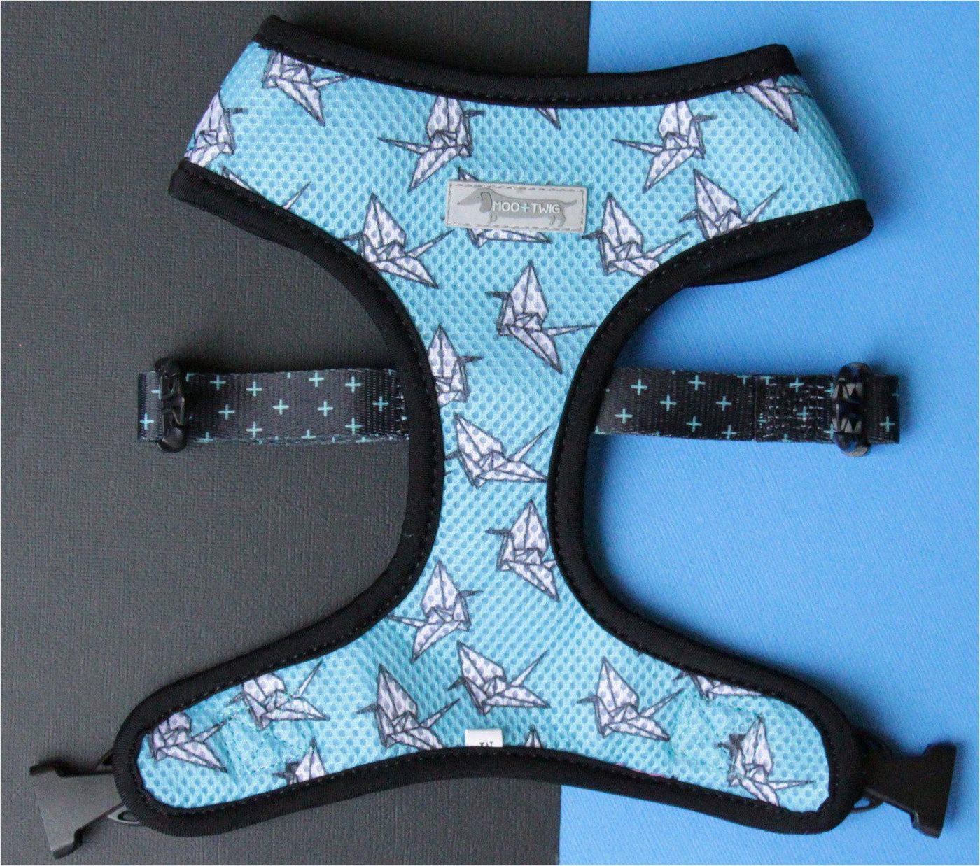 REVERSIBLE DOG HARNESS - Woolf, Woolf + It's Raining Cranes, Harnesses - MOO AND TWIG