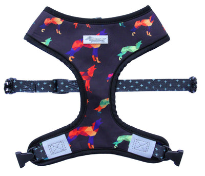 REVERSIBLE DOG HARNESS - Woolf, Woolf + It's Raining Cranes, Harnesses - MOO AND TWIG