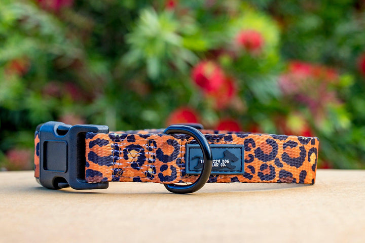 Safari - Leopard Print Dog Collar (Made to order in 2 days) "Value Range"-Dog Collar-Dizzy Dog Collars