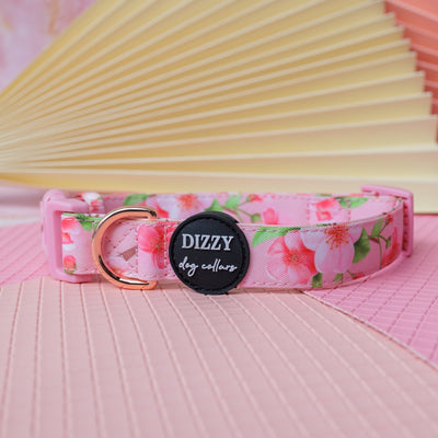 Sweet Sakura Dog Collar | Canvas & Neoprene Dog Collar-Dog Collar-Dizzy Dog Collars