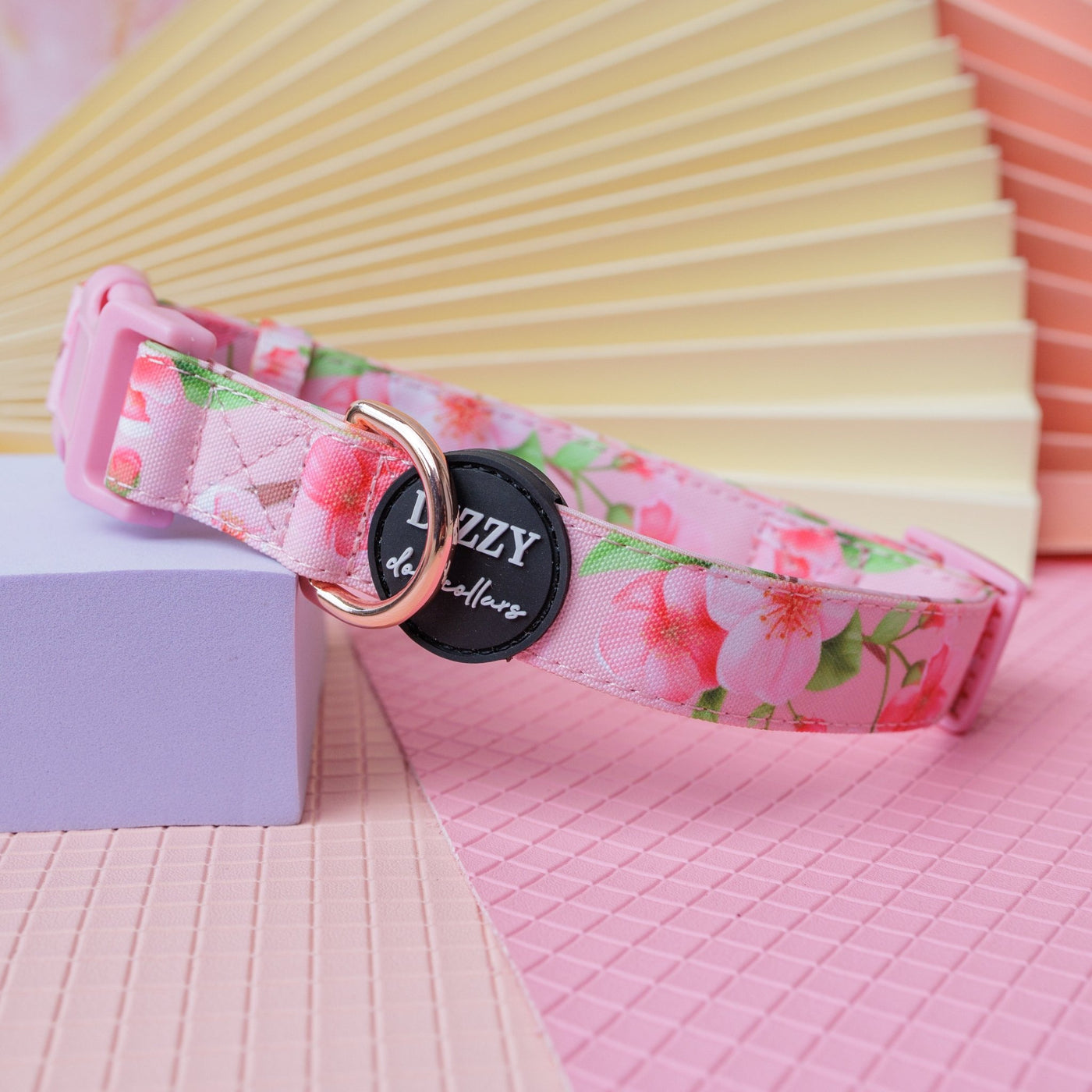 Sweet Sakura Dog Collar | Canvas & Neoprene Dog Collar-Dog Collar-Dizzy Dog Collars