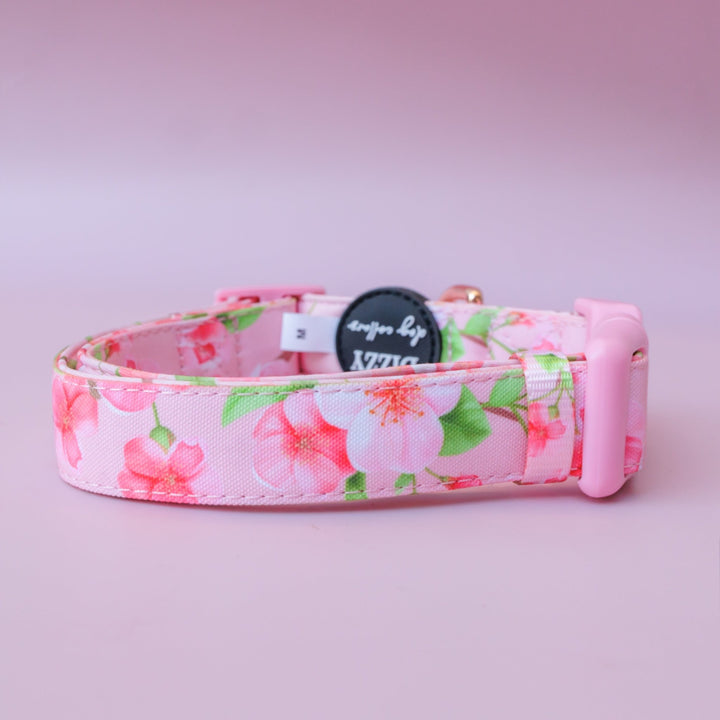 Sweet Sakura Dog Collar | Canvas & Neoprene Dog Collar-Dog Collar-Dizzy Dog Collars