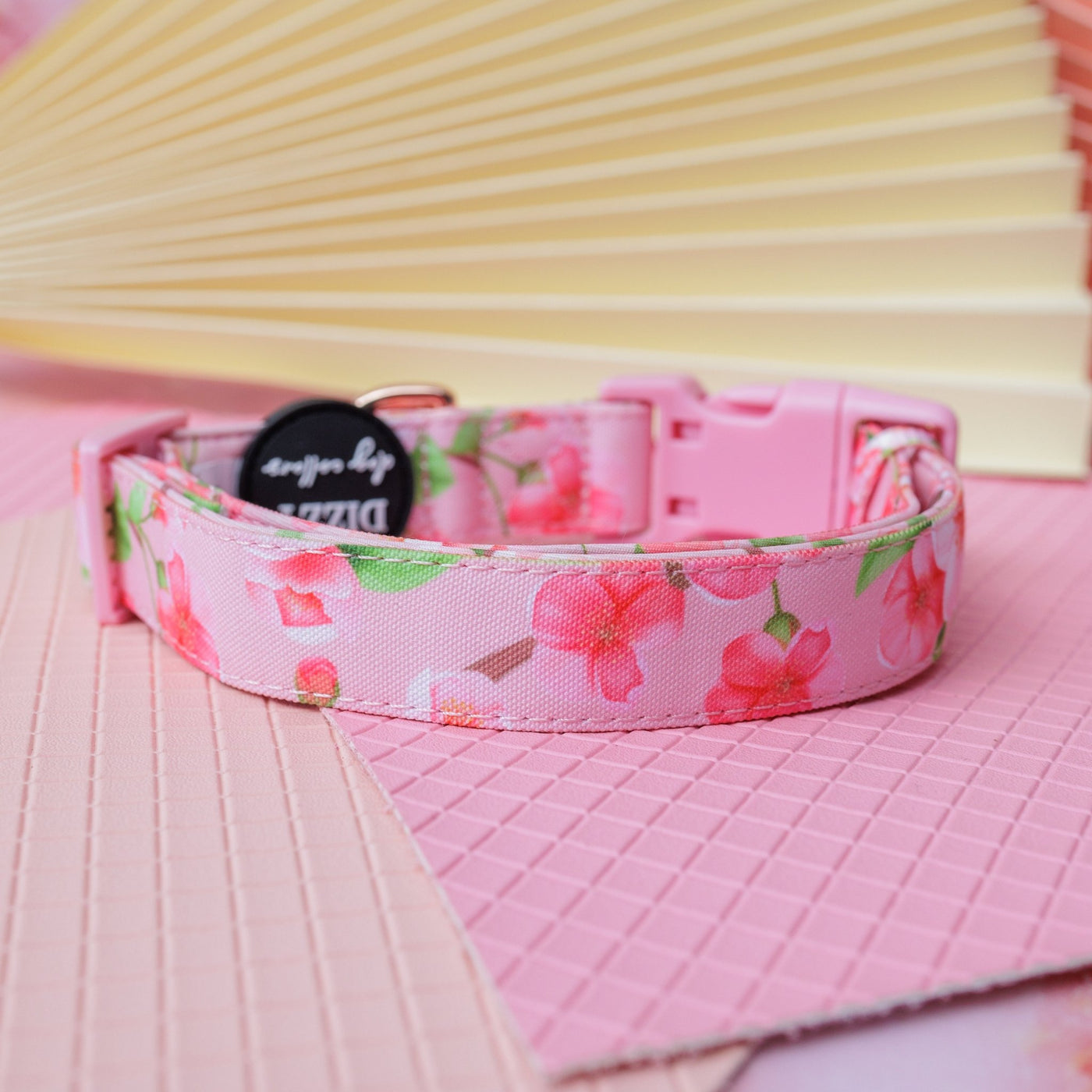 Sweet Sakura Dog Collar | Canvas & Neoprene Dog Collar-Dog Collar-Dizzy Dog Collars