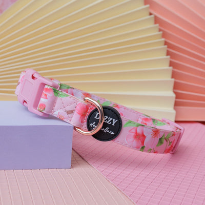 Sweet Sakura Dog Collar | Canvas & Neoprene Dog Collar-Dog Collar-Dizzy Dog Collars