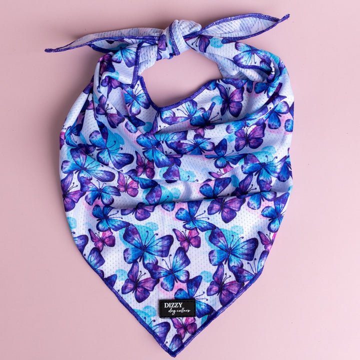 Dog Bandana - Tie Up Dog Bandana - Butterfly Ballet-Dizzy Dog Collars