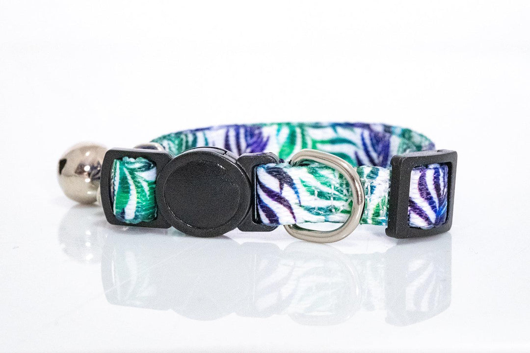 Tropical Leaves Cat Collar / Toy Breed Dog Collar-Dizzy Dog Collars-Dizzy Dog Collars