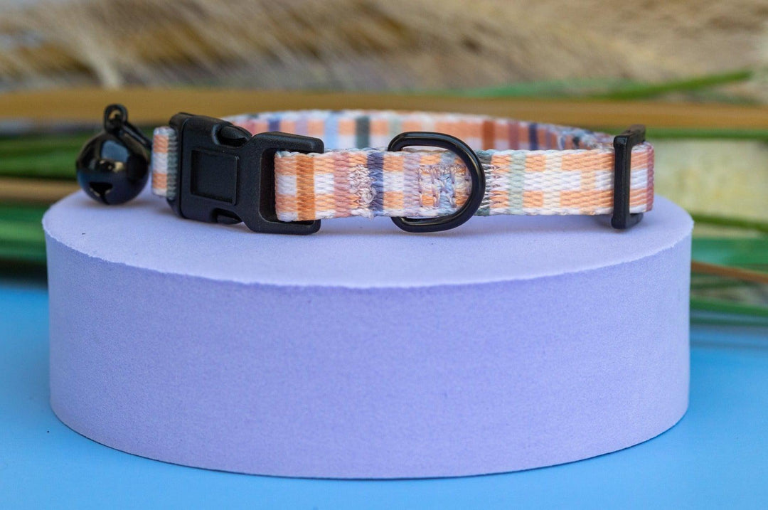 Vintage Gingham Cat Collar | Toy Breed Dog Collar | Puppy Collar-Dizzy Dog Collars