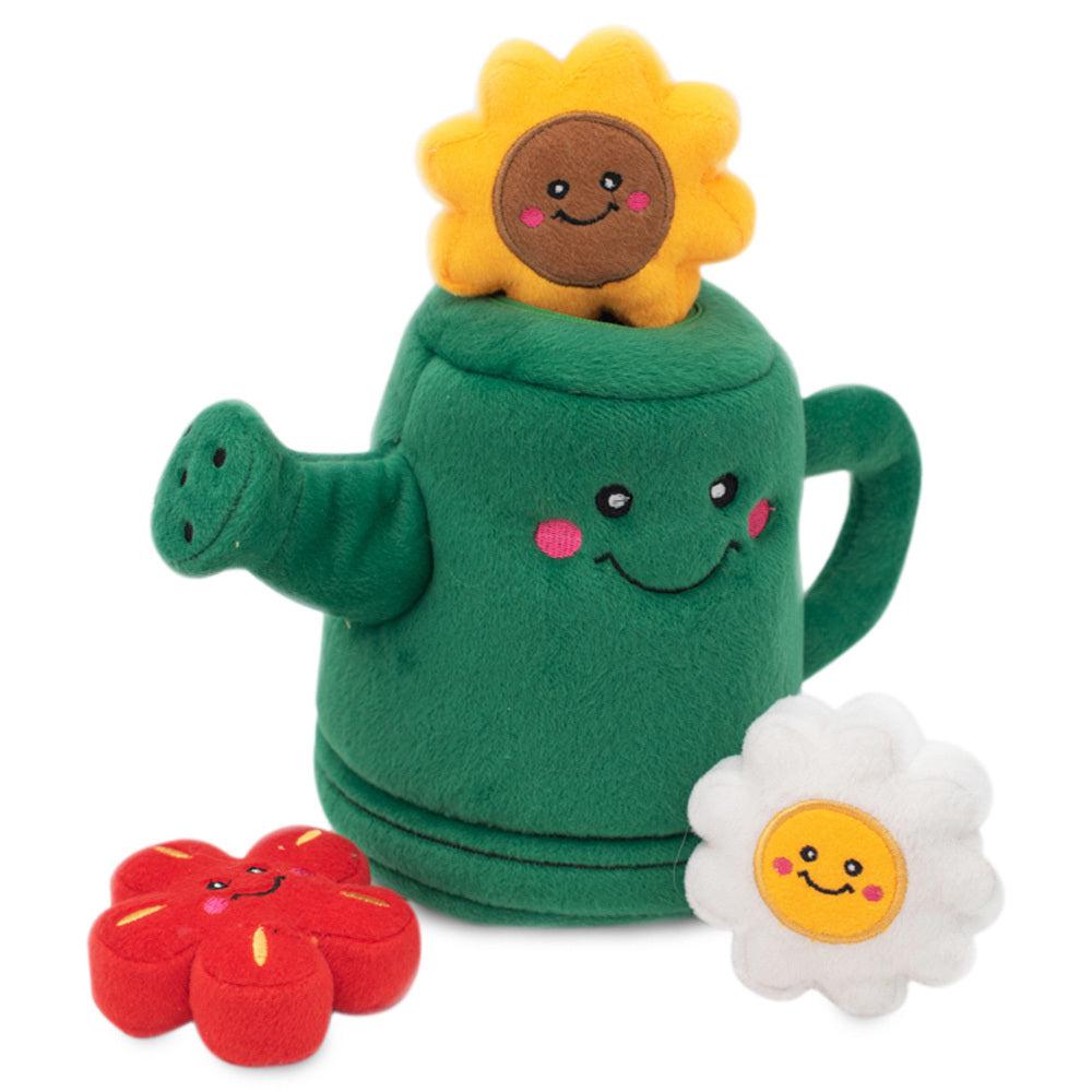 Zippy Paws Zippy Burrow Interactive Dog Toy - Watering Can + 3 Flowers-Toy-Dizzy Dog Collars